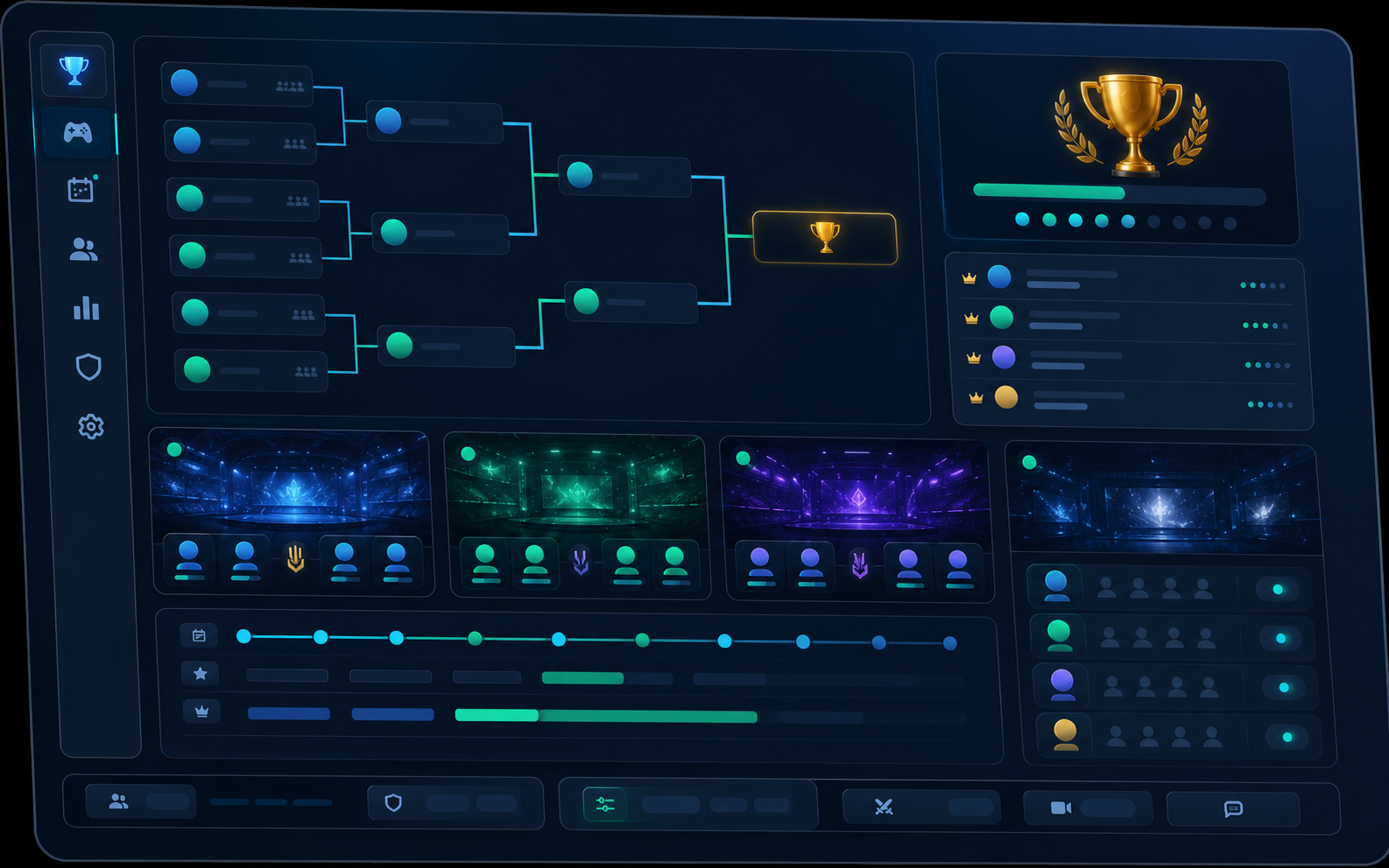 Esports tournament engine interface
