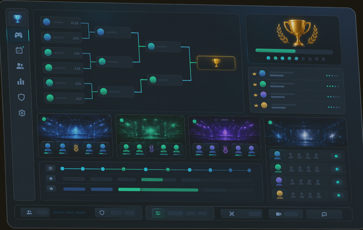 Ludo and board game tournament interface