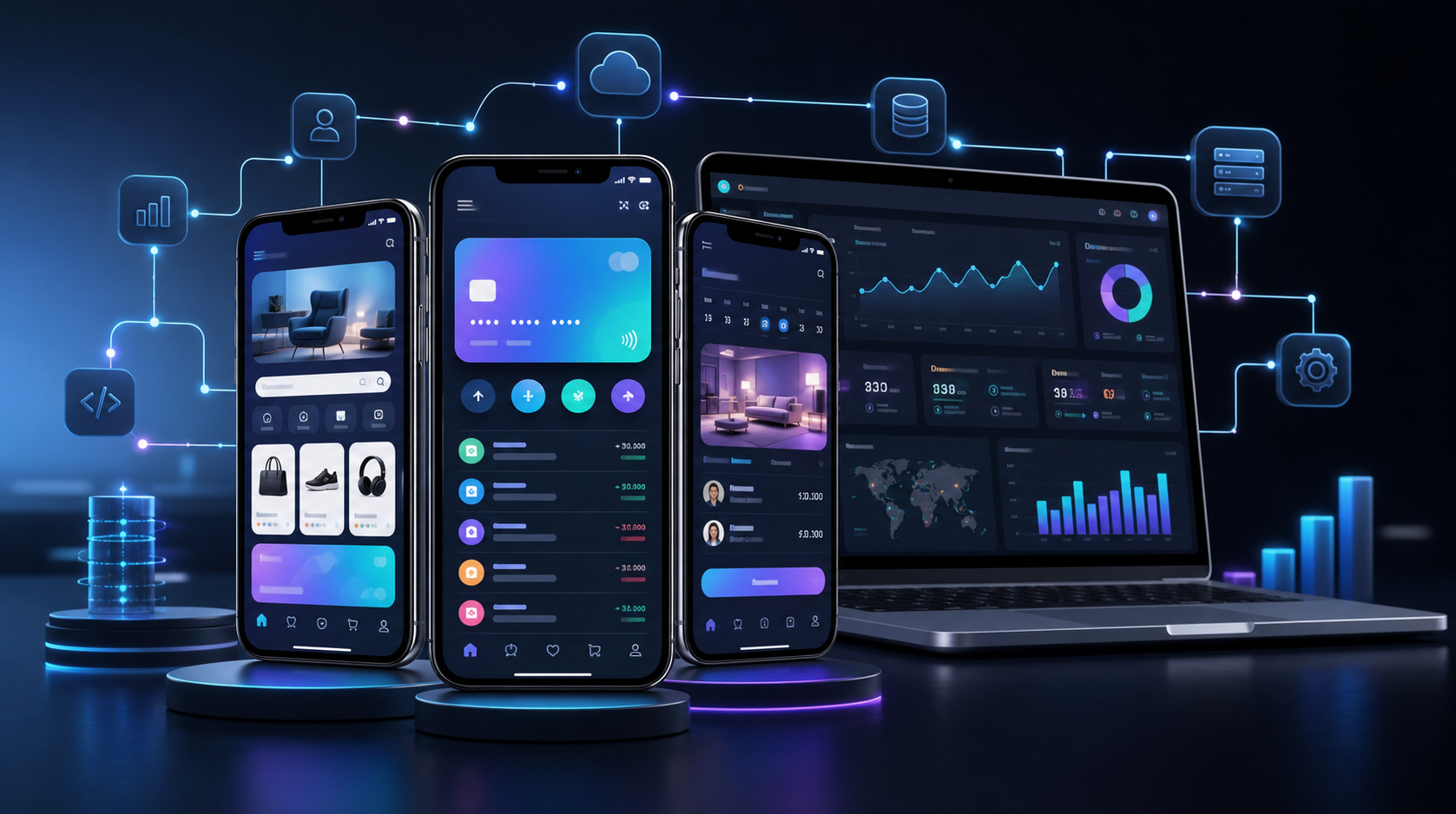 Premium mobile app development dashboard preview