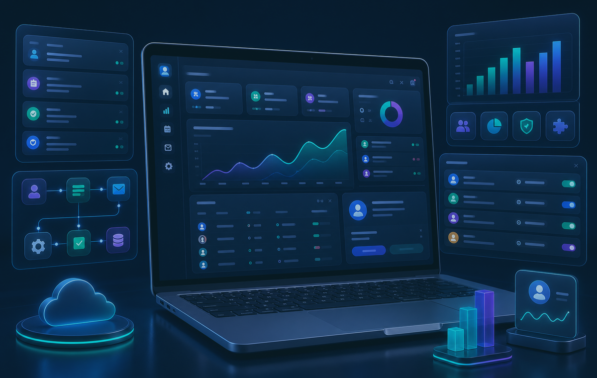 Custom web app and SaaS dashboard interface