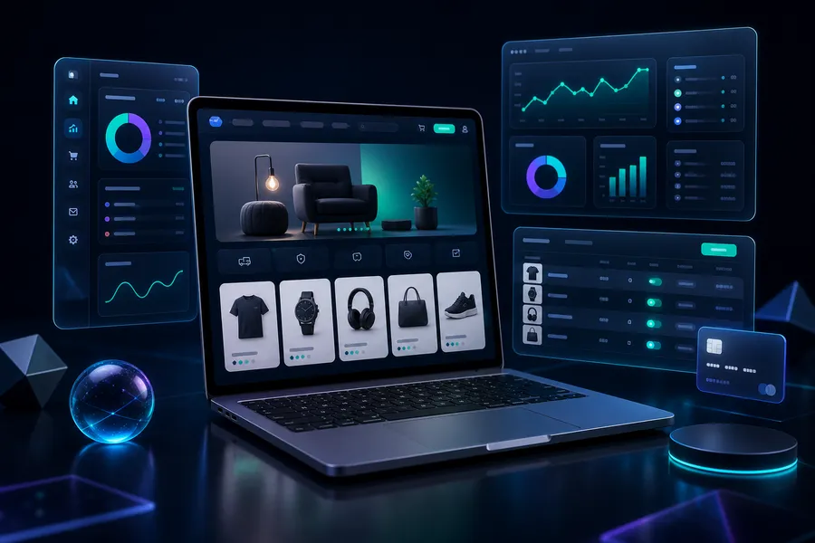 Premium website and ecommerce development dashboard preview